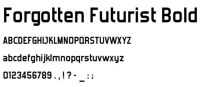 Forgotten Futurist Bold font